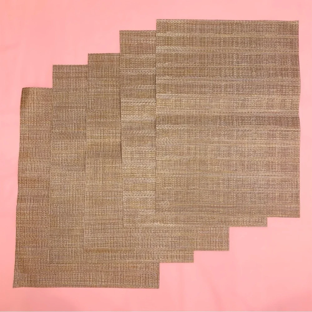 Z Gallerie Plate Placemats Set 5 Brown Taupe Outdoor Backyard Kitchen Table Dine